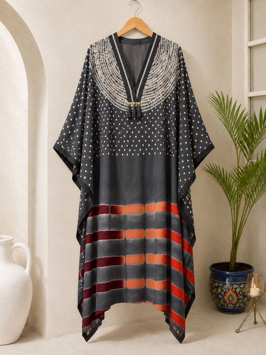 Smoky Charcoal Royale Kaftan