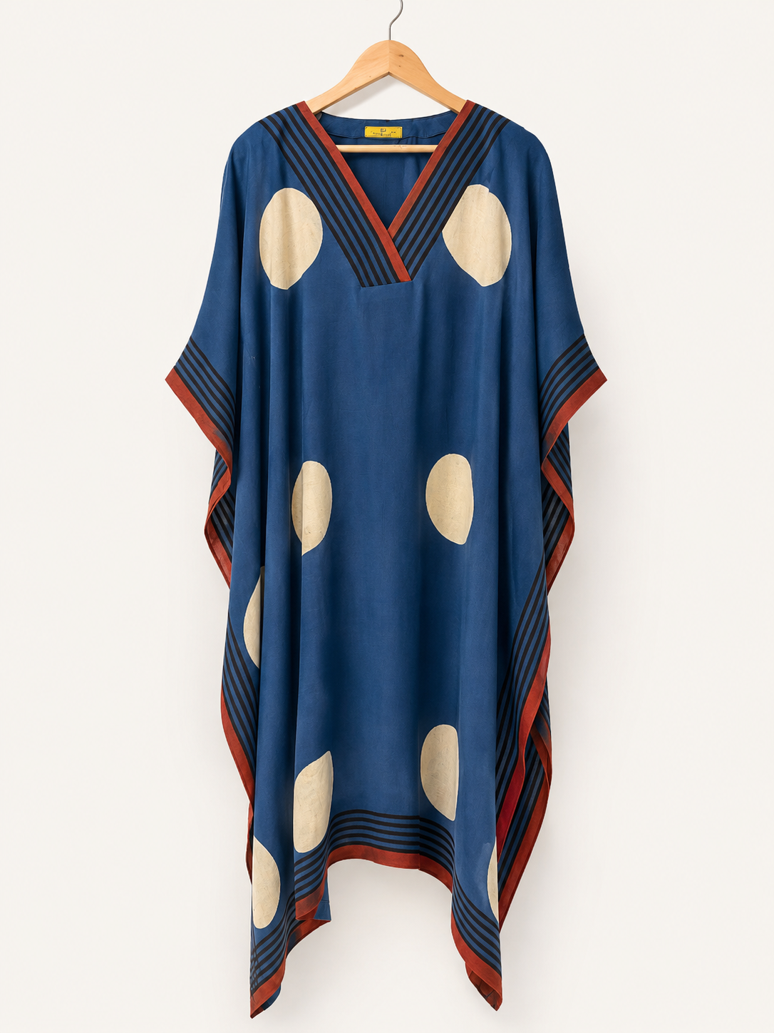 Baadal indigo modal silk kaftan, alternate view