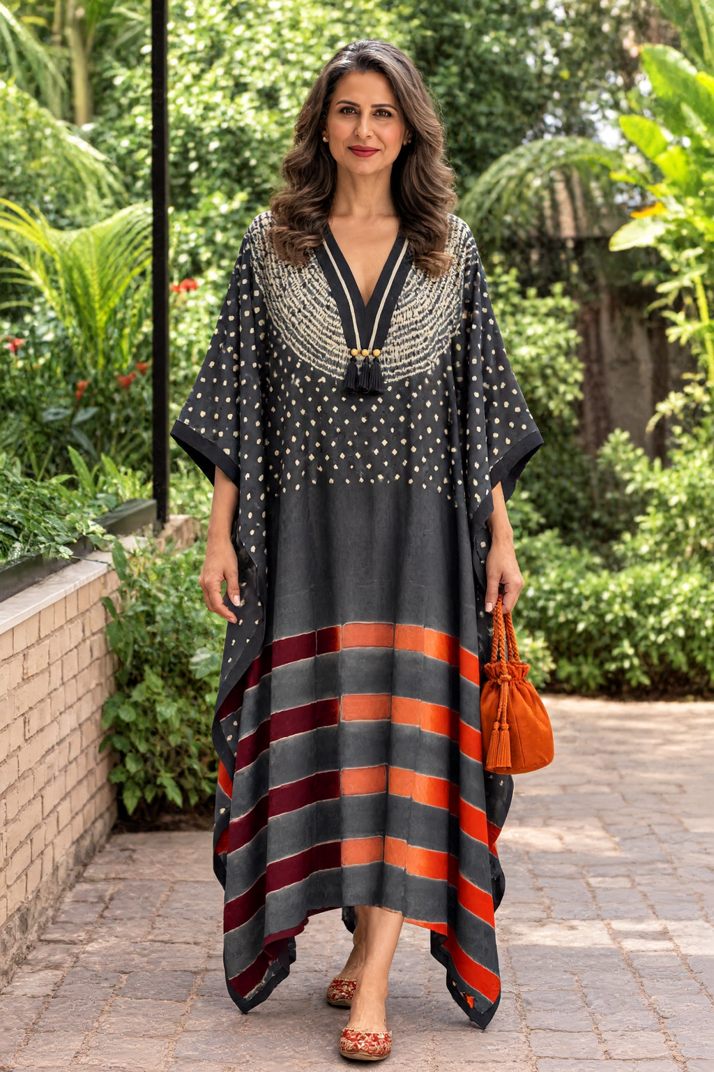 Smoky Charcoal Royale Kaftan