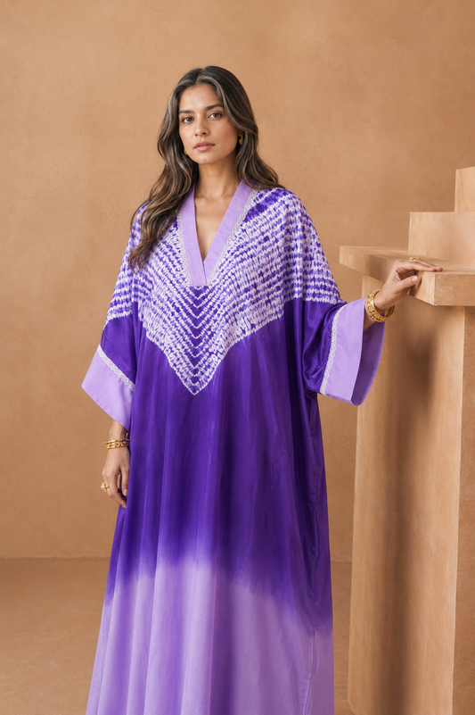 SHIBORI MODAL SILK KAFTAN