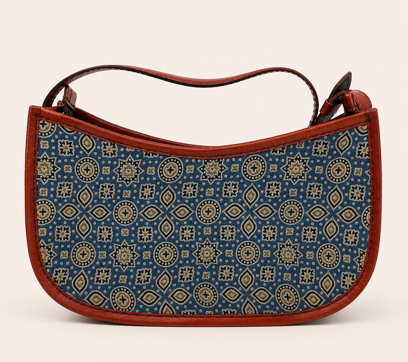 Blue Ajrakh Boat Bag