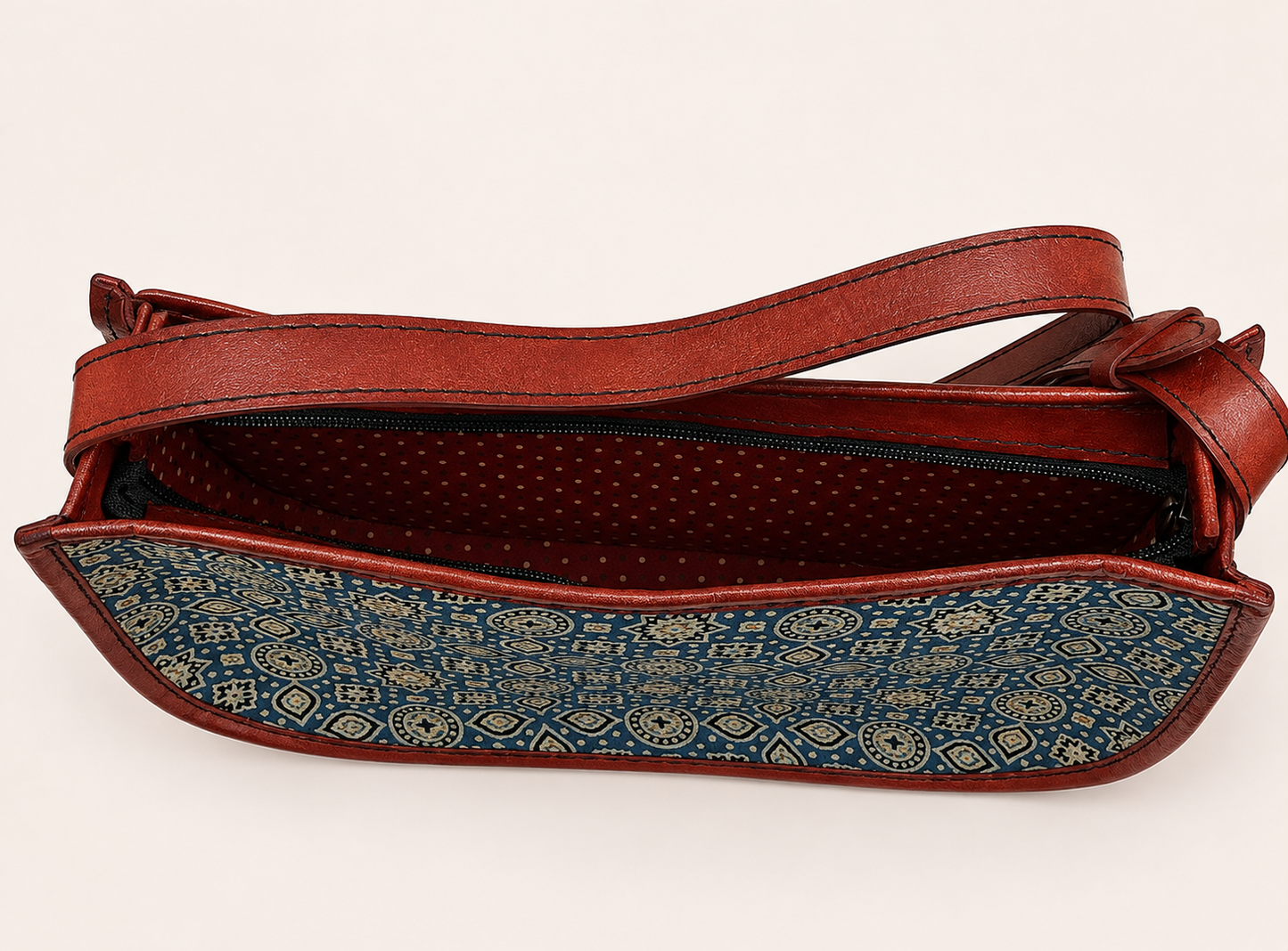 Blue Ajrakh Boat Bag